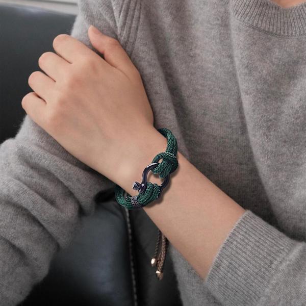 Till Min Barnbarn, Älskar Dig För Alltid, Nautisk Armband, Vattentätt Paracord Green