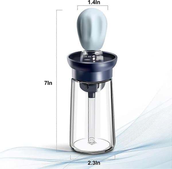Olivoljedispenser med borste, 2 i 1 glasoljeflaska