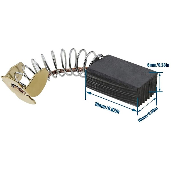 Kolborstepar för CB103-motorer -6 x 10 x 15 mm