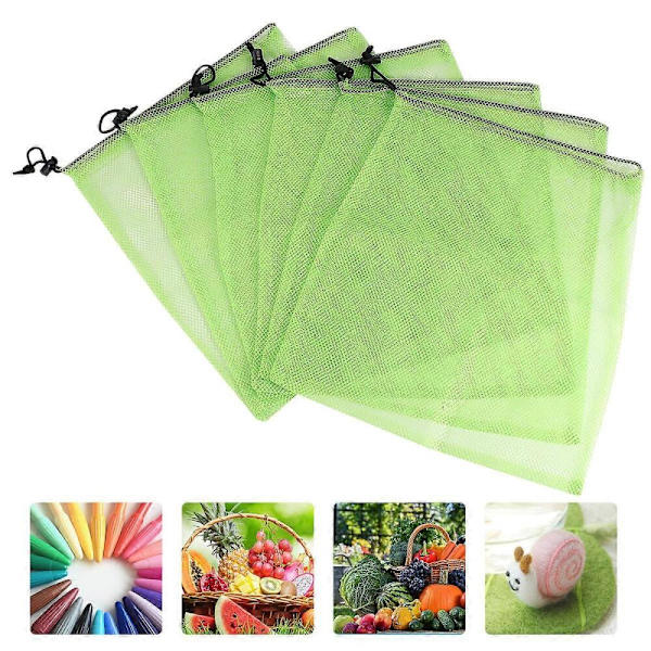 Polyester Mesh Bundle Ficka Förvaringspåse för Shopping 6st Bundle