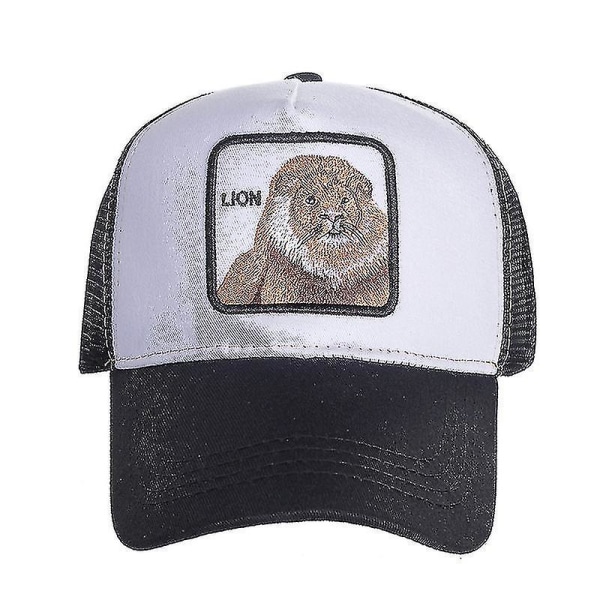 Farm Animal Trucker Baseball Cap Hatt Mesh Style Män Kvinnor Hip Ho Lejon