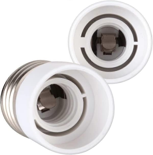 4x Sockeladapter - E27 till E14 Sockelkonverterare - E14 Bas Lamphållare Adapter för Halogen LED-lampa