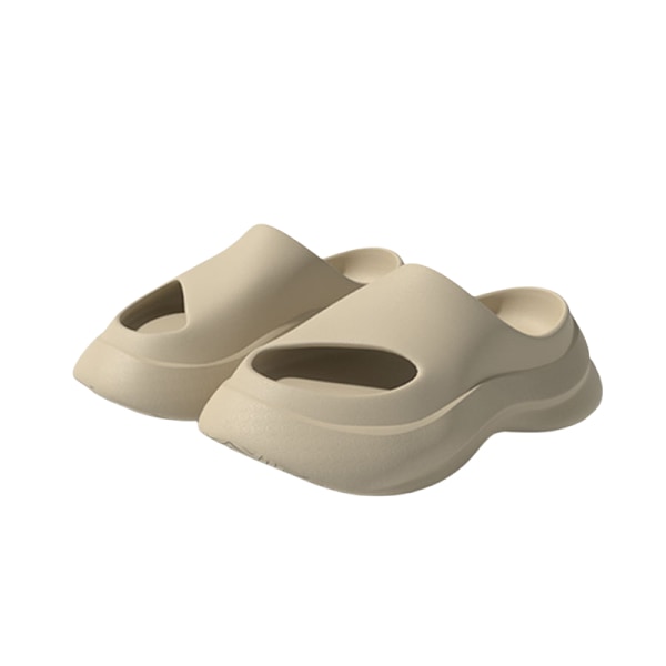 Clunky Dad Sandaler Tjocka Eva Plattformsskor Slip On Tofflor Beige 43