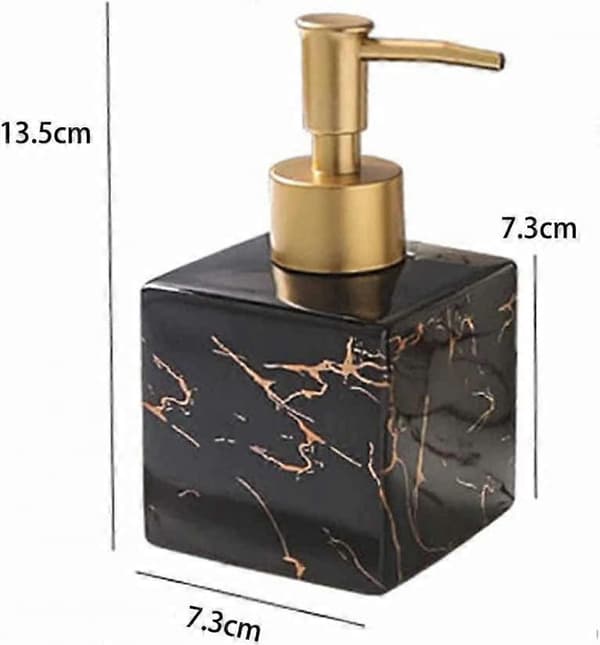 Tvålautomat Keramikflaskor 240 ml Marmor Svart