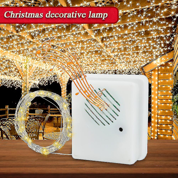 Jul Ljussensor Musik Högtalare /3m Ljusslinga Röstaktiverade Rekvisita ZZY