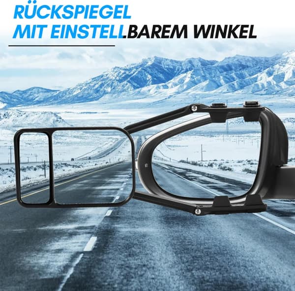 2x husvagnsbackspeglar, husbilsbackspeglar för bilar och bussar, 12,5x18,5cm