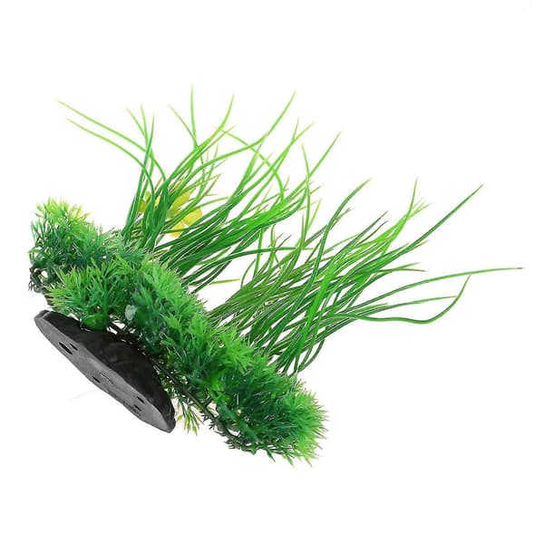 Akvarium Dekor Vattenväxter Silikon Konstgjorda Växter Grön