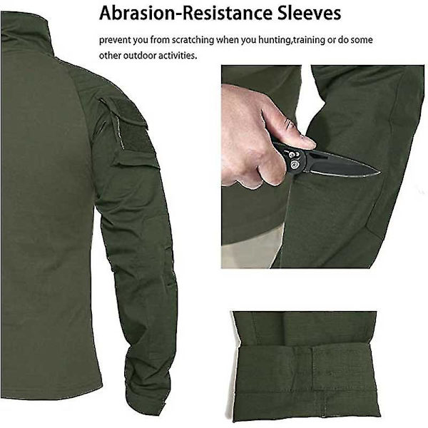 Herr Tactical Outdoor Combat Shirt 2eply-11yj51-3 Green XXXXL