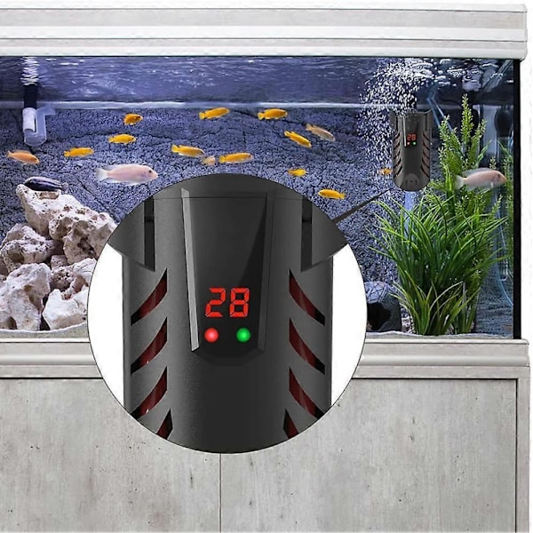 Akvarievärmare LED Digital Extern Kontroller Skydd, Kontrolltemperatur 20-34, Lämplig För 15-50L Akvarier
