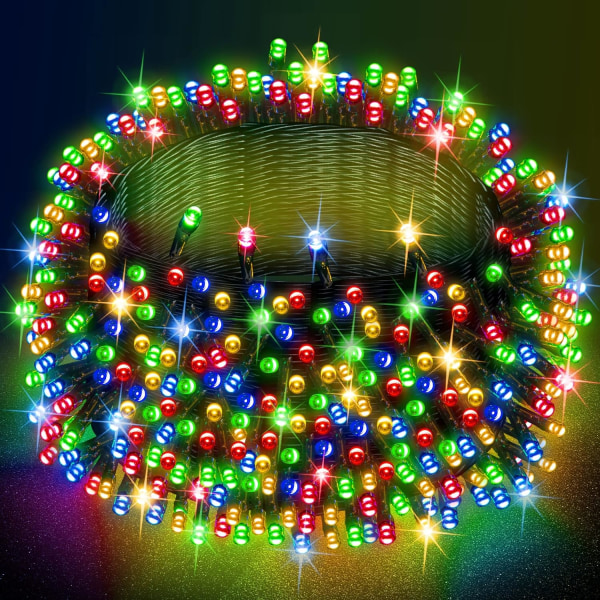 Ljusstarka 300 LED-julkulor, 30,5 meter, Anslutningsbara, Vattentäta Multicolor 2000 LED