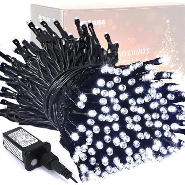 200 LED Flerfärgade Julbelysning Utomhus Vattentät, Utbyggbar 20m White 200 LED