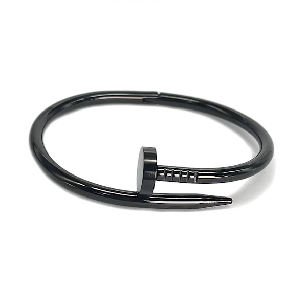 Armband i rostfritt stål med spikhuvud - Slank yta Schwarz Head and tail drill