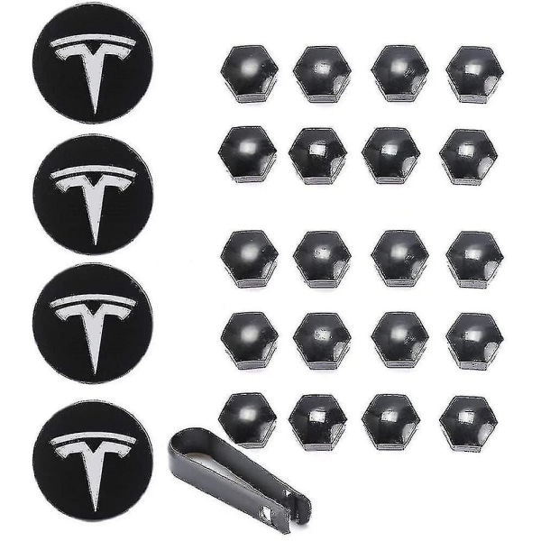 Tesla Model 3 Ysx Wheel Cover Kit Center Cap Hjul Lugg Mutter Caps