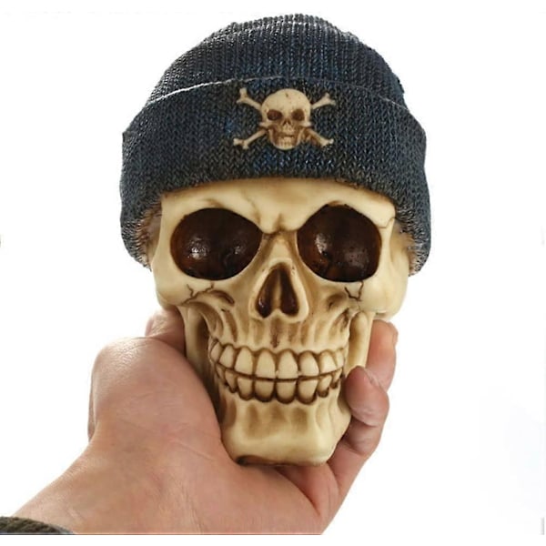 Harts Skalle Huvud Halloween Skrämmande Skalle Rekvisita Skrivbordsfigur Ornament