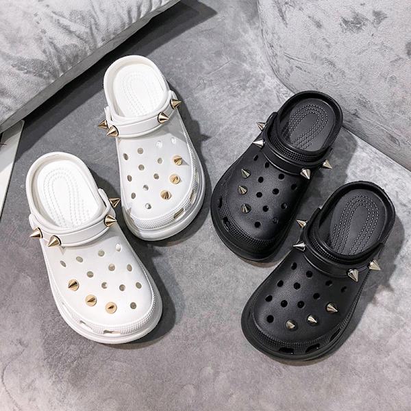Kvinnors Klassiska Bae Clog Platform Sandaler Utomhus Strand Sport S Vit 37/38