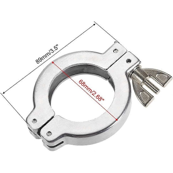 2 st Aluminium Vakuumklämma 68mm X 46mm KF40 Enkelstiftklämma Vingmutter med Centreringsring för Ferrule TC