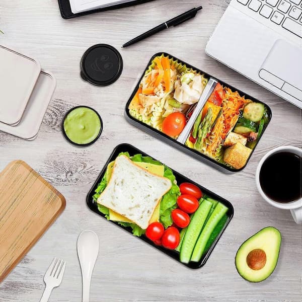Bento Box Matlåda, Fack, Läcksäker, Mikrovågsugns-/Diskmaskinsäker
