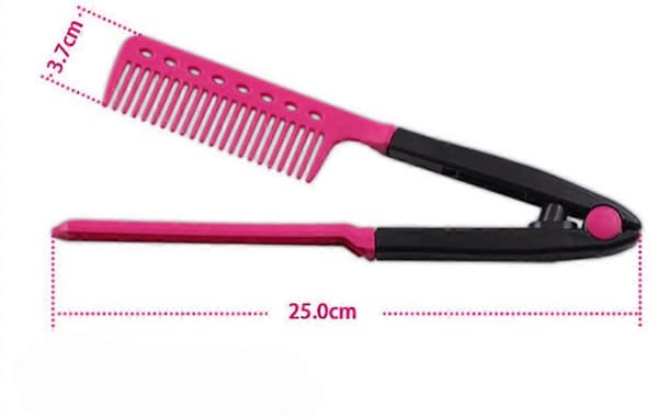 2 st DIY Salong Hårborste Styling V Kam (Blå och Rosa)