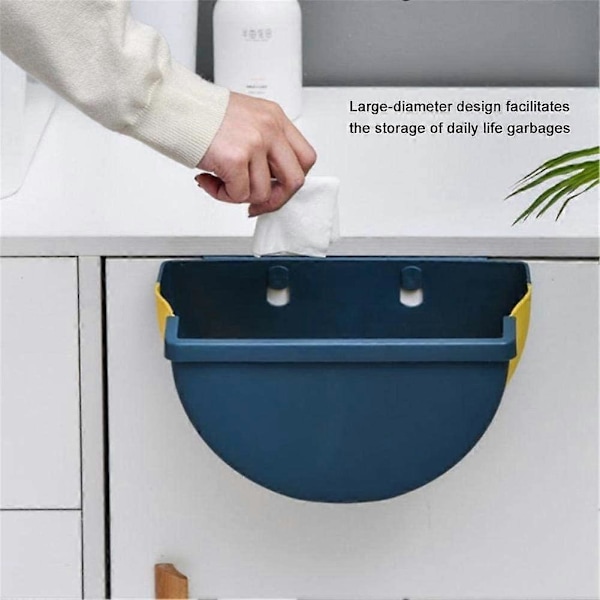 Mini U-formad Väggmonterad Hängande Köksavfallsbehållare Sot Design Stor Diameter Öppningsdesign Vikbar