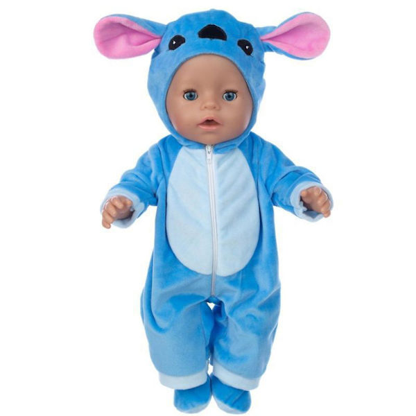 Söta Dockkläder Stitch Flamingo Unicorn Giraffe Dinosaur Outfits Ove Stitch