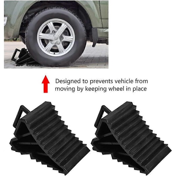 2 st ABS Hjulstopp Kraftiga Bil Anti-Slip Block Justeringsblock