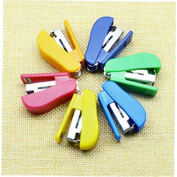 2-pack Mini Häftapparat Liten Bärbar Manuell Häftapparat Kontor Student Skrivmaterial Kontorstillbehör Skolmaterial
