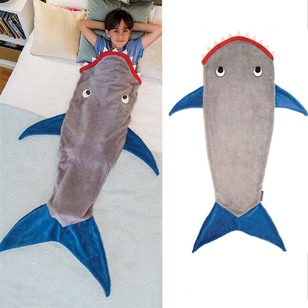 Barnhajfilt Bästa presenterna -- Varm vardagsrumssoffa filt Sleepin Shark 120CM