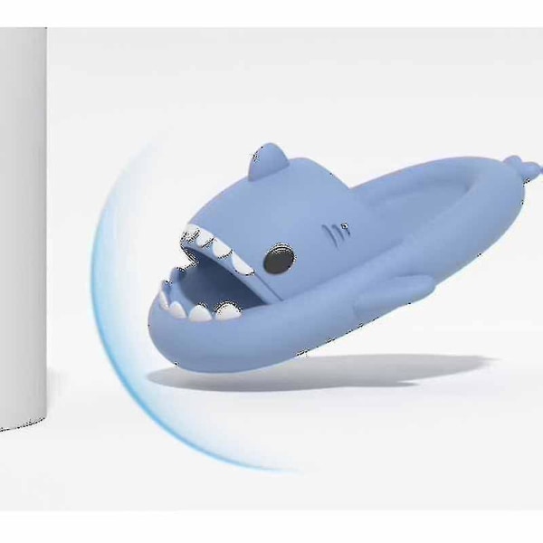 Shark Tofflor Halkfria Dusch Badrumstofflor Soft Summer Sli blå 40 41