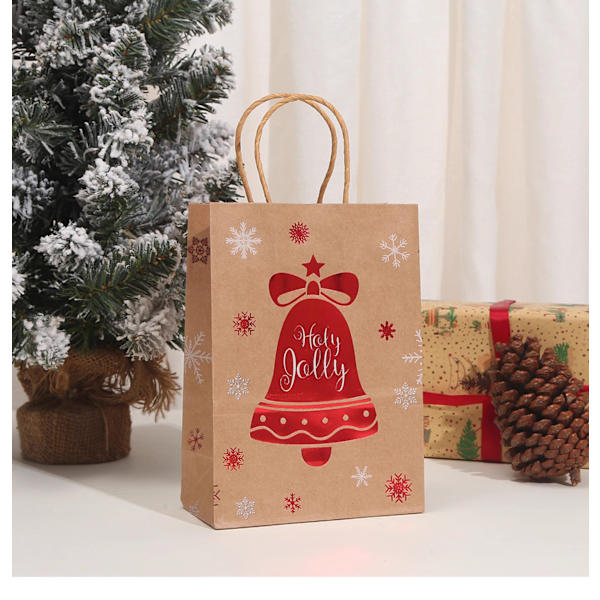 24st Christmas Tote Bag Party Favor Presentpåse Enkelsidig Bronzing Kr Style 2
