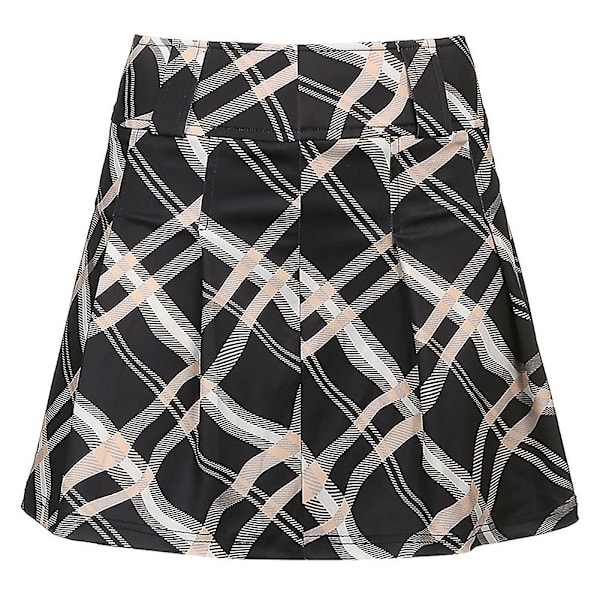 Casual Y2k rutig plisserad kjol L Black