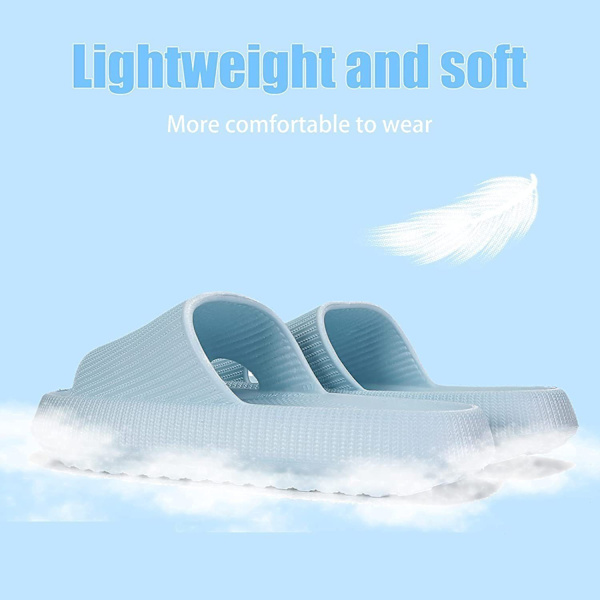 Sandaler med tjock sula, 4 cm, badskor (sommarskor i mjukt EVA, halkfria 42-43 EU