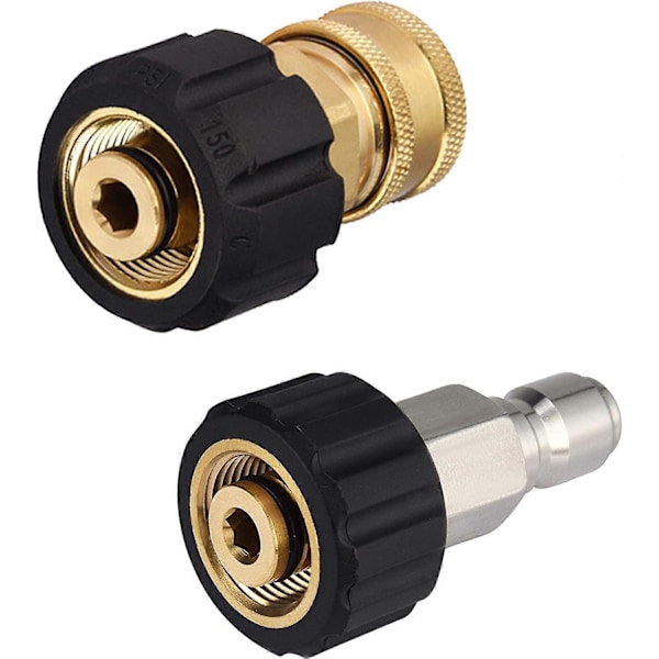 Högtryckstvättslang Adapter Set M22 till 3/8 Snabbkoppling Elektrisk Tvättslang, 5000 PSI
