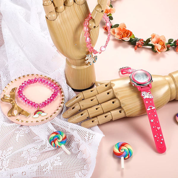 3-pack Barn Unicorn Klocka och Armband Digitalt Rolig stil