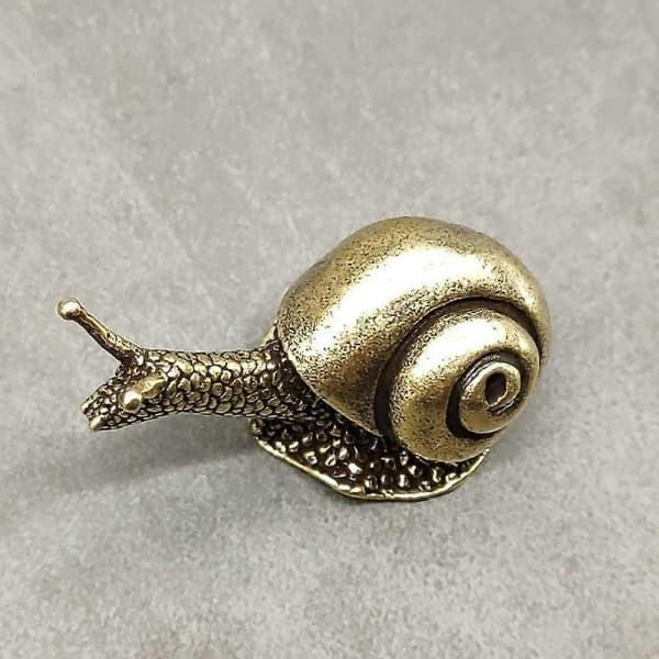 Personlighet Ren Koppar Mini Snigel Staty Ornament (B)