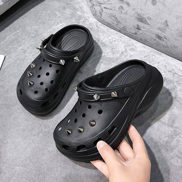Kvinnors Klassiska Bae Clog Platform Sandaler Utomhus Strand Sport S svart 39/40