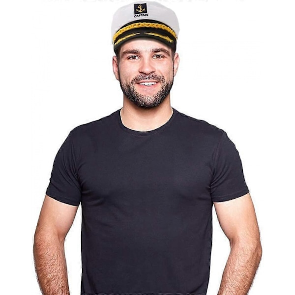 Vuxen Sjömanshatt Justerbar Kaptenshatt Cosplay Sjöman Skepp Båt Kaptenshatt för Sjöman Marin Flottans Amiral