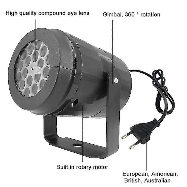 Jul LED Laser Snöflinga Snö Projektor Lampa Trädgård Utomhus Hemlampa