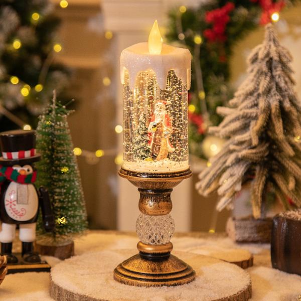 Juldekorationer, ljusstakar, jul kristalllampor Style 1