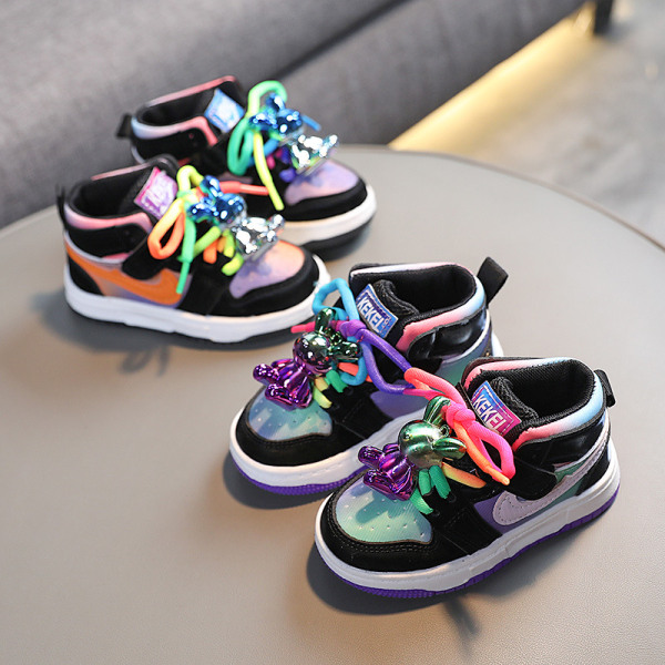 Barn Pojkar och Flickor Mode Sneakers Gradient Färg Skor Storlek 26 lila