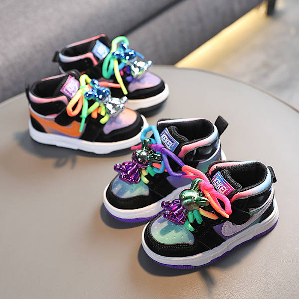 Mode Sneakers för Barn, Pojkar och Flickor, Gradientsfärger 24 yards lila