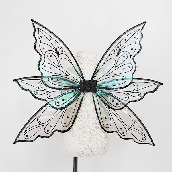 Bebetter New Fairy Wings För Flickor Vuxna, Barn Dam Fjärilsvingar Black gilding