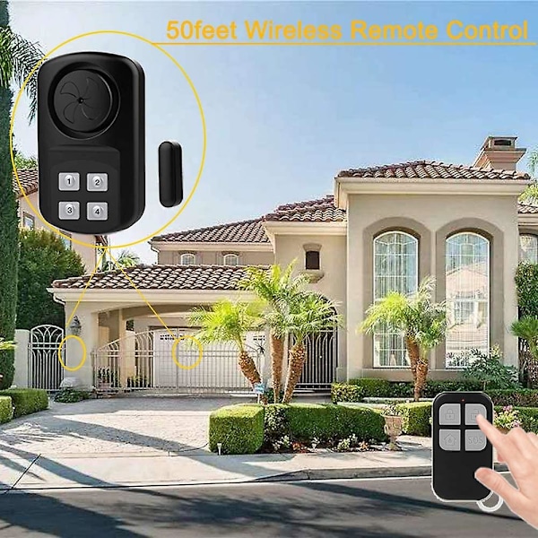 Dörrgrind Pool Alarm med Fjärrkontroll Trådlös Väderbeständig Utomhus Sensor Alarm för Inbyggd Pool, Staket, Hem, Barnsäkerhet