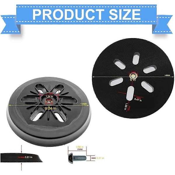 150 mm sliprondell - För Bosch excenterslip GEX 150 AC, PEX 15 AE, GEX 150 Turbo - 150 mm med Poweka-skruv