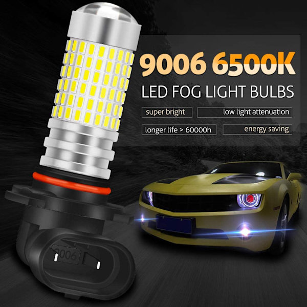 9006 HB4 LED Dimljuslampor Max 80W Super Ljusstark 3000 Lumen 6500K