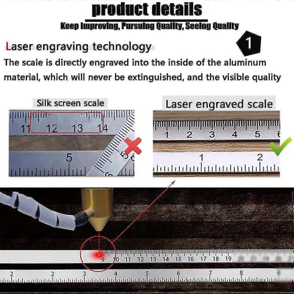 Multi Angle Tool, Multi Angle Mätlinjal, 6-sidig Vinkelmätningsverktyg, Multi Angle Aluminiumlegering Mätlinjal, Multifunktionell Mätlinjal