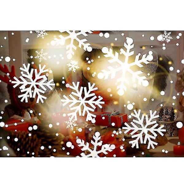 Jul LED Laser Snöflinga Snö Projektor Lampa Trädgård Utomhus Hemlampa