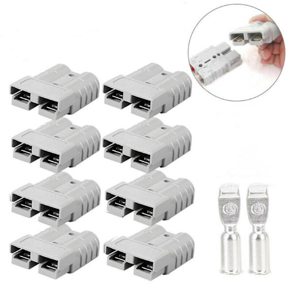 1 Set Stiftkontakt Dubbelpolig Flamskyddad PC 600V 50A Batteri C