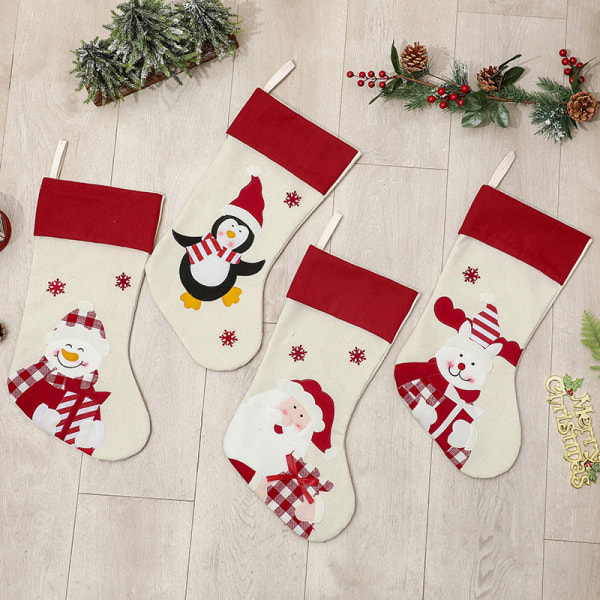 Nya julstrumpor Kreativt juldekorationshänge Christmas Penguin Socks