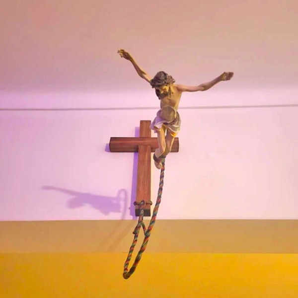 Påskkorset Jesus dekorativ bungyjumpning Jesus religiös dekoration Holiday Gift hänge