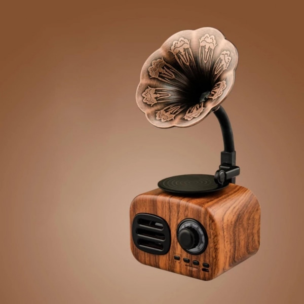 Retro Klassisk Stil Bluetooth Grammofon Högtalare Bärbar Mini Trådlös Ljudhögtalare För Hemmet